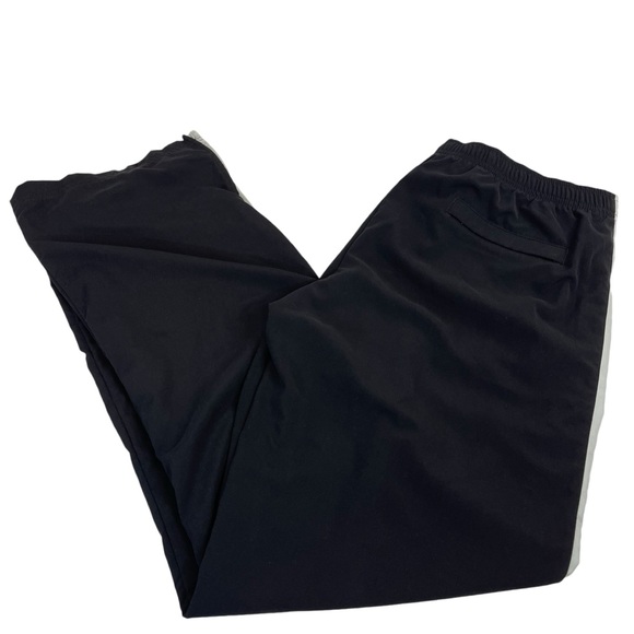 Nike Womens Warm Up Track Pants Large 12-14 Black Stripe Drawstring Pockets - Picture 3 of 16